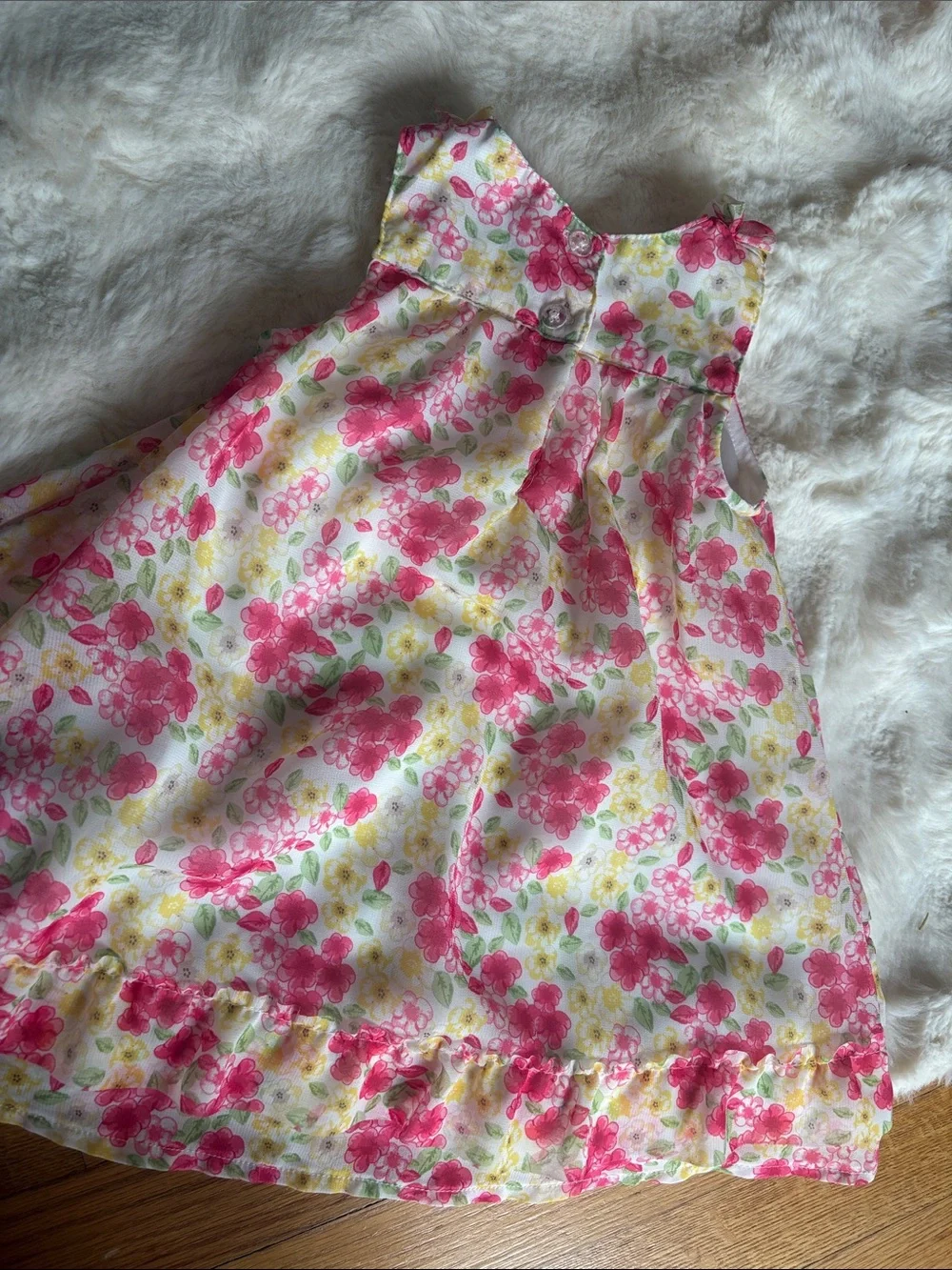 Blueberi Boulevard Pink Floral Ruffle Sundress